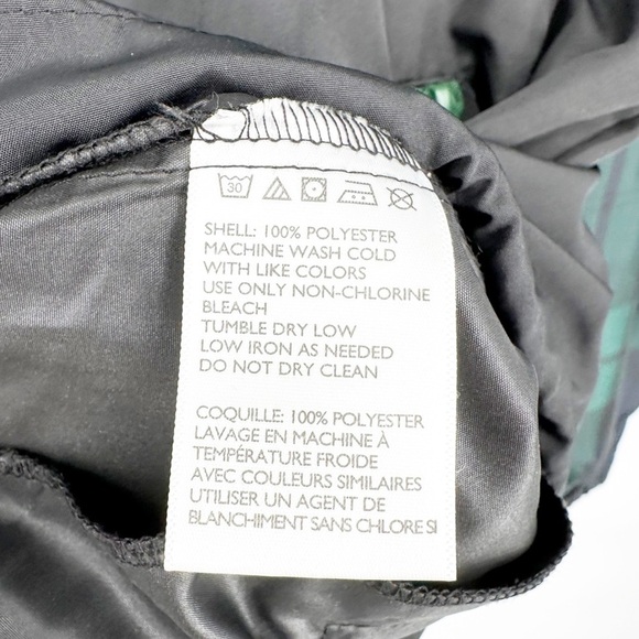 Urban Outfitters Plaid Quarter Zip hooded Windbreaker Jacket Size Small - Picture 5 of 5